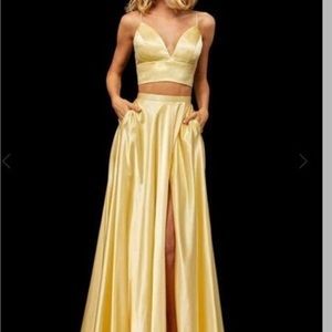 Sheri-hill yellow prom or pageant dress